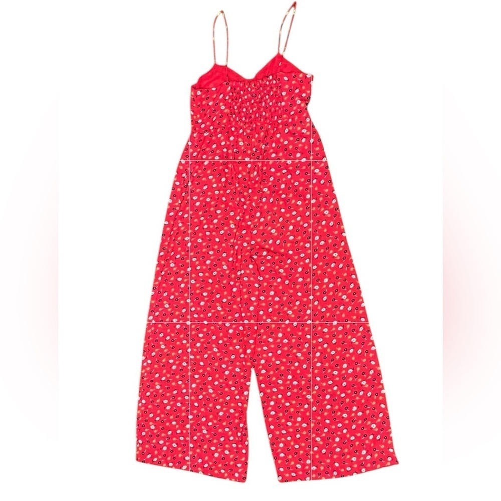 Madewell Ruched Wide-Leg Jumpsuit in Prairie Posies Size 0 - Picture 7 of 9